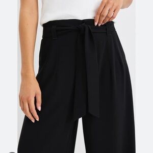 Dressy Black Pants with attached front belt